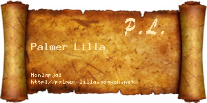 Palmer Lilla névjegykártya